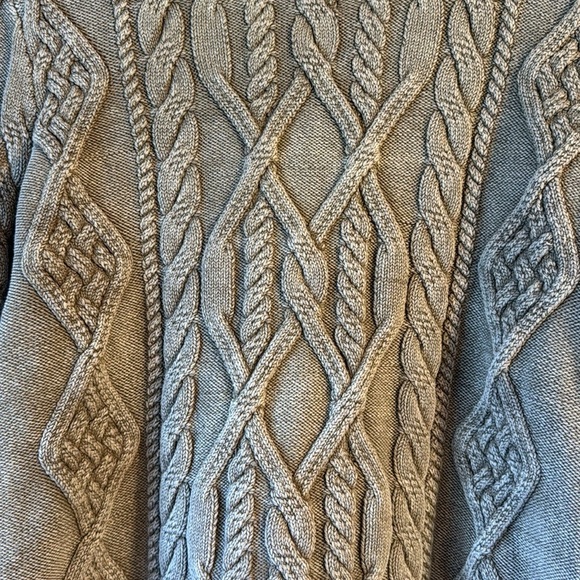 SER.O.YA Liam Cable Knit Sweater in Tan Acid Wash sz S - Picture 4 of 15